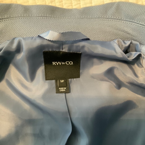 Tailored steel blue winter coat, NWOT size S - Picture 5 of 8